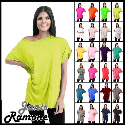 slash neck T-shirt